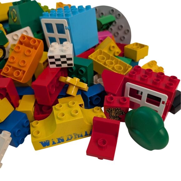 Lego Duplo Building Blocks Replacement Parts Bricks Cars Boat Windmill Lot 4lbs+ - Picture 9 of 11